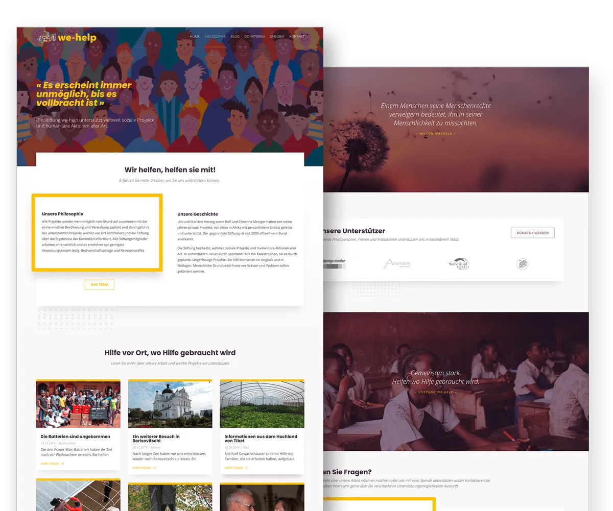 Stiftung we help